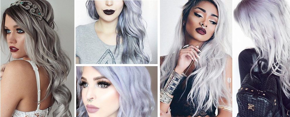 extension adhésives de cheveux gris