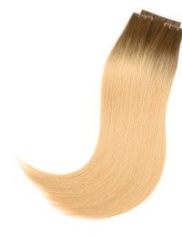 Extensions adhésives injectées, Ombré Hair Châtain Miel