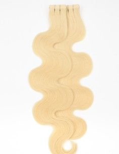 Extension en Bandes Adhésives Blond Clair - 100% Cheveux Naturels, Remy Hair 2