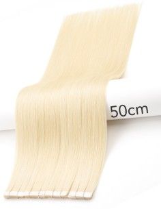Halblange 30 cm Platinium Blond - 25 Extensions Bonding Strähnen 2