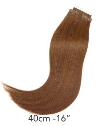 Extensions adhésives Cheveux Marron 40cm - EXTENS HAIR
