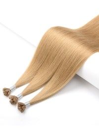 Pose d’extension kératine Châtain - Extension à Chaud - 100% remy Hair