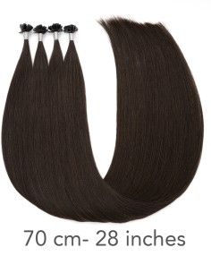 Schwarz Keratin Haarverlängerungen EchthaarSträhnen ♡ Exten's Hair 2