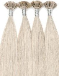 Grau Bonding Haarverlängerung mit wundervollem Echthaar - Extens Hair