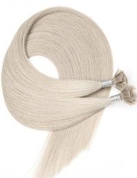 Grau Bonding Haarverlängerung mit wundervollem Echthaar - Extens Hair