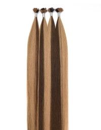 25 Mèches méchées Extension à Chaud Kératine Brun Acajou - ExtensHair