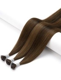 25 Extensions Brun Profond Méché en kératine véritable - Exten's Hair