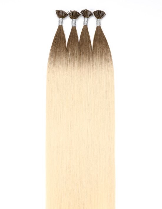 25 Extensions à Chaud Tie & Dye - Marron - Châtain 50 cm
