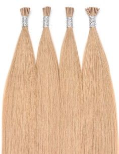 Microrings Echthaar Extension Ombré Haselnussbraun ♡ Exten's Hair 2