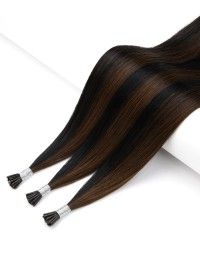 25 Extensions Brun Profond Méché à froid véritable - Exten's Hair
