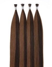extensions à froid méchée Brun foncé cuivré