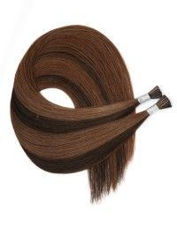 25 Extensions à anneaux couleur Brun foncé cuivré - Exten's Hair