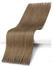 XXL Tape Haar 70cm, Ashbraun Echthaarverlängerung