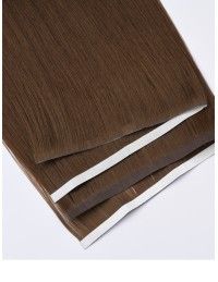 Lange Tape Haarverlängerung Seamless 60 cm - Braun Echthaar 9A+