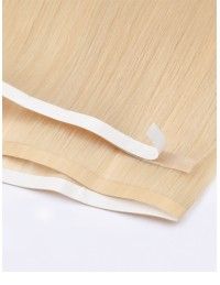 Haar Klebestreifen Lange Tape 60 cm - Ashy Beige Blond Echthaar 9A+