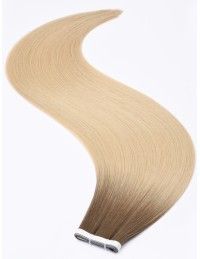 Tape Haarverlängerung Skin Weft Lange 60 cm - Ombré Ashy Latte Echthaar 9A+