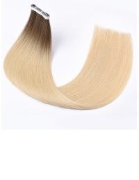 Tape Haarverlängerung Skin Weft Lange 60 cm - Ombré Ashy Latte Echthaar 9A+