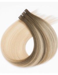 Extensions invisibles 9A/60A – Ombré Sable Cendré 50cm | Extens Hair