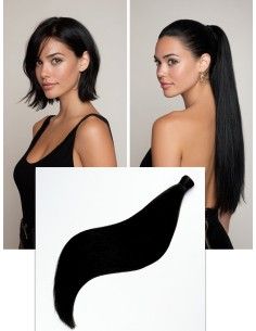 Queue de cheval cheveux naturels Noir intense
