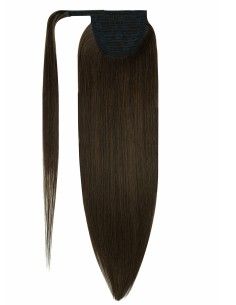 Queue de cheval cheveux naturels Brun foncé 1B 2