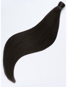 Queue de cheval cheveux naturels Brun foncé 1B
