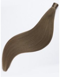 Ponytail cheveux naturels Brun cendré