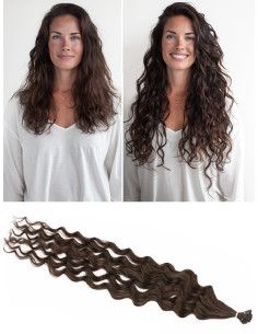 Welliges Bondings - Echthaar Haarverlängerung 50 cm