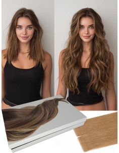 [Coffret Deluxe] Extension adhésive 40,50,70cm ♥ Cheveux Naturel Remy 2