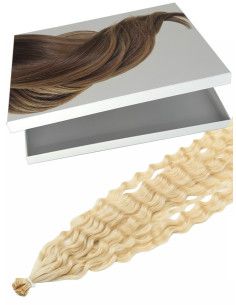 Welliges Bondings - Echthaar Haarverlängerung Deluxe Box