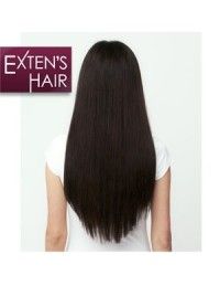  Echthaar Hair Extension Clip Dunkelbraun