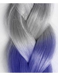 Klebe Echthaarverlängerungen - Silber Tie und Dye Flashy Farben Klebe Echthaarverlängerungen - Silber Tie und Dye Flashy Farben