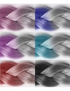 25 extensions à chaud Silver Ombré Hair Crazy Colors 2