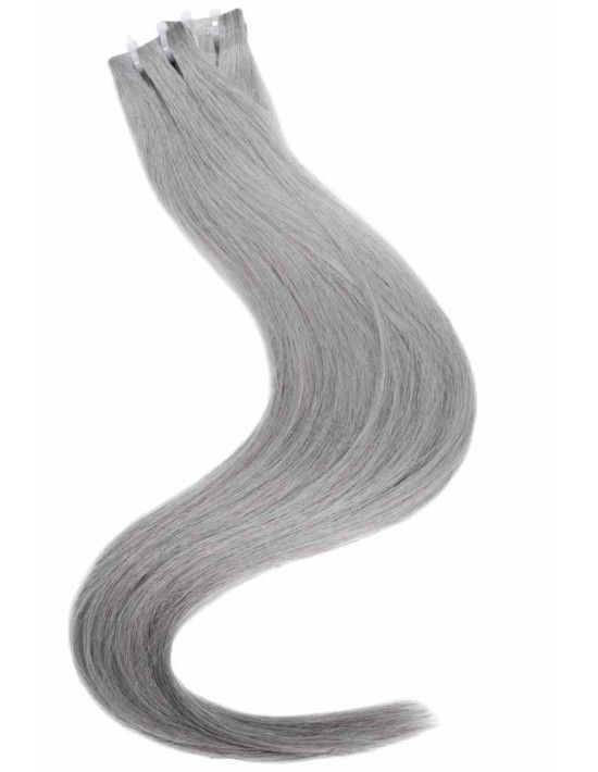 Tape Hair extensions de cheveux Silver