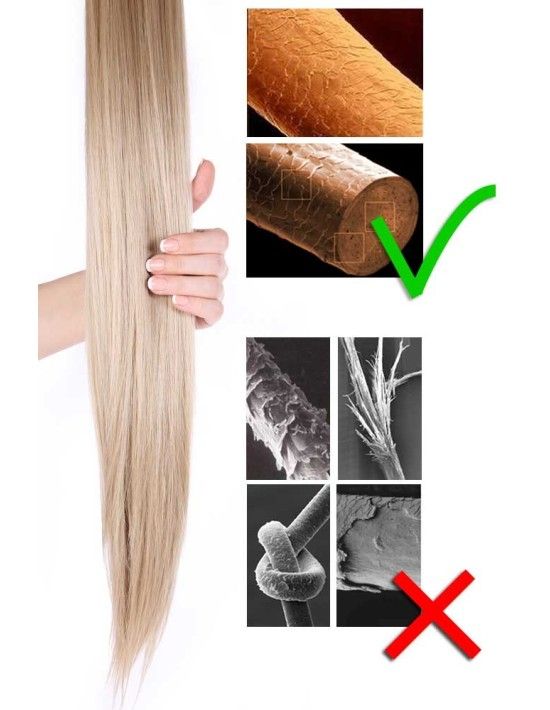 25/50/75/100 Extension Di Capelli Posa Caldo 100% Naturale Remy - Foto 2