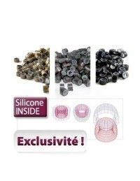 Extensions de cheveux Anneaux | Connecteurs en silicone pour la pose extension a froid | Cheveux Blonds