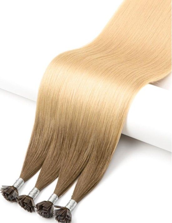 Bonding Extension Ombré Hair Latte Cendré - Keratin Echthaarverlängerung