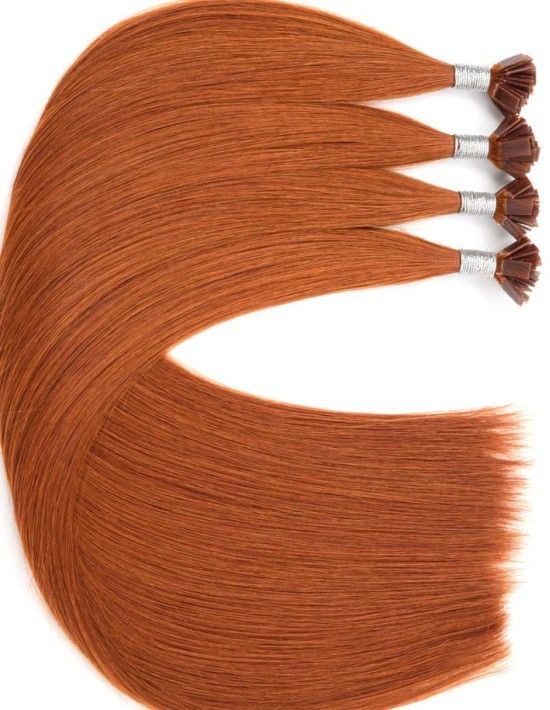 Extension Kératine - Cheveux Naturels couleur unie Ginger 59