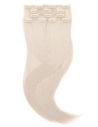 Clips In Silver-Grau Haarverlängerung mit wundervollem Echthaar - Extens Hair