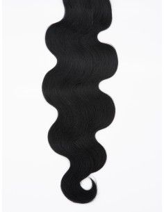 Echthaar Haar Clips Extensions Schwarz Seamless - Große Farbwahl 2