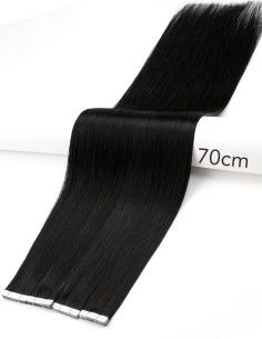 Extension Cheveux Noir - Extension Naturelle 50 cm