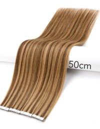10 Extensions Adhésives méchée Brun Acajou - Exten's Hair