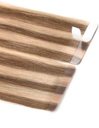 10 Extensions Adhésives méchée Châtain Clair Chocolat - Exten's Hair