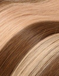 10 Extensions Adhésives méchée Châtain Clair Chocolat - Exten's Hair