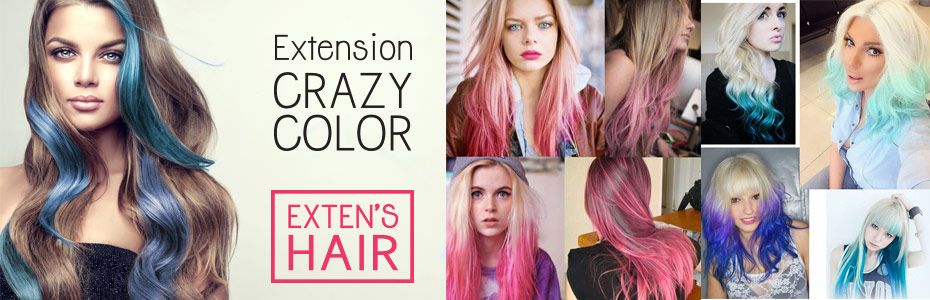 Extensions de cheveux crazy Color - cheveux couleurs flashy