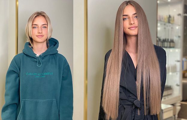 Pose extensions de Cheveux avant apr&egrave;s