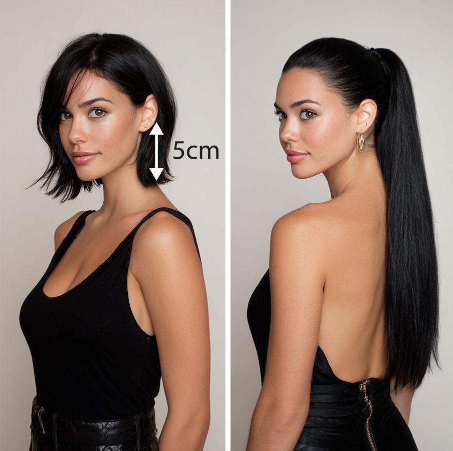 Beispiel: Ponytail-Befestigung am eigenen Haar
