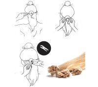 Extensions Kératine : 25 Extension à Chaud, Cheveux lisses