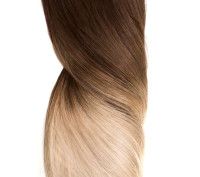Microring Extensions - 25 Strähnen Tie & Dye Ombré Hair