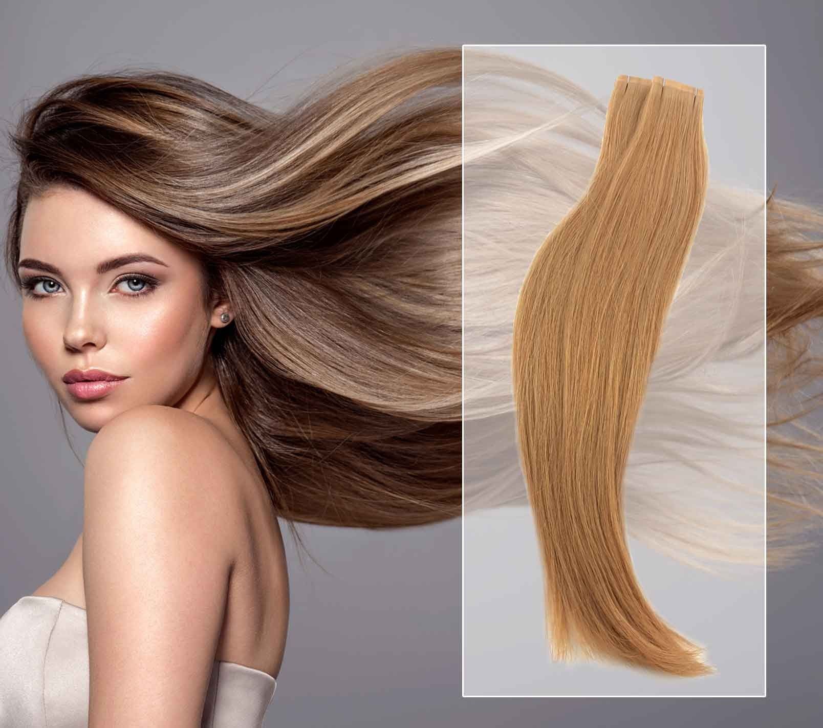 trappe Høj eksponering Følsom Tape Hair Extension of Russian Hair - Best Quality Hair